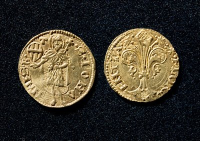 Zlatý gulden. 1250-1300 Bargello Národní muzeum Florencie od Unknown artist