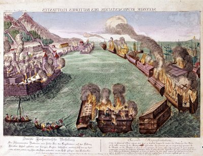 Velké obležení Gibraltaru 1779-1783 (rytina) od Unknown artist