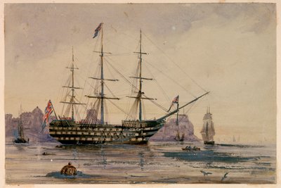 HMS Victory Portsmouthský přístav, 24. října 1858 od Unknown artist