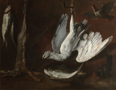 Zajíc, Spoonbill a Fish od Unknown artist