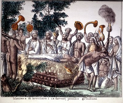 Hinduismus: kremační scéna. Soukromá sb. od Unknown artist