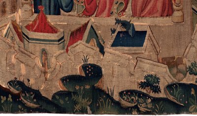 Historie Saint Piat a Saint Eleuthère, scéna 9 Saint-Éleuthère je potvrzen jako biskup v Tournai (Au boin saint l
