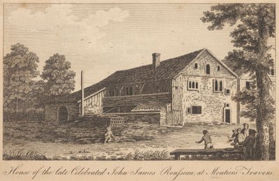 House of the Late Celebrated John James Rousseau, v Moutiers-Travers od Unknown artist