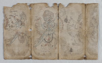 Ikonografické kresby: Chakrashamvara s Vajravarahi, Hevajra s Nairatmya a Yamantaka (verze) od Unknown artist