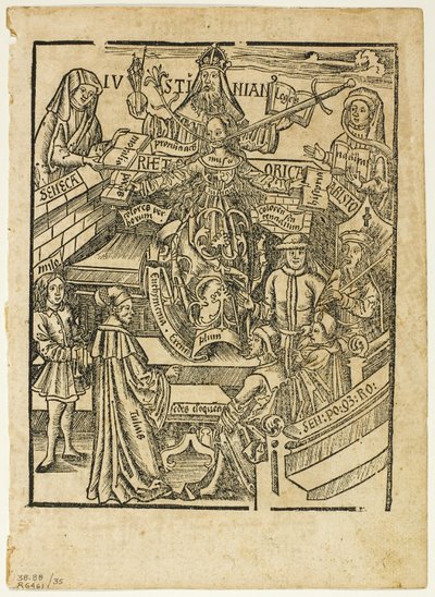 Ilustrace z Margarita philosophica, deska 35 z Dřevorytů z knih XVI. století od Unknown artist