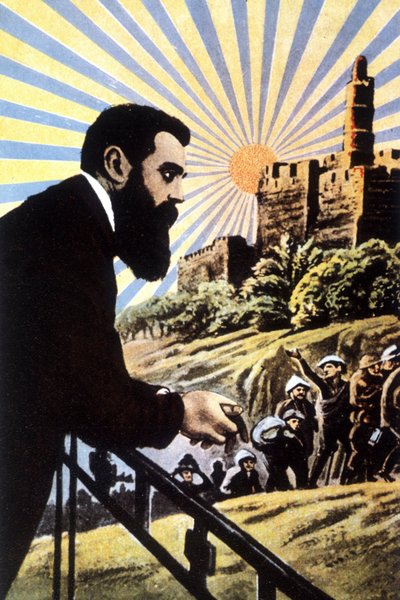 Ilustrace představující Theodora Herzla (1860 - 1904), židovského spisovatele maďarského původu. od Unknown artist