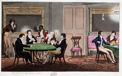V anglickém klubu: „Cheating Tripot“, Anglie od Unknown artist