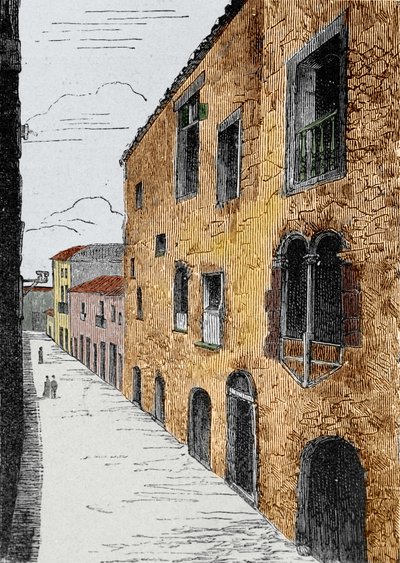 Ostrov Madere (portugalské souostroví Madeira). dům Kryštofa Kolumba (1451-1506) ve Funchalu. od Unknown artist
