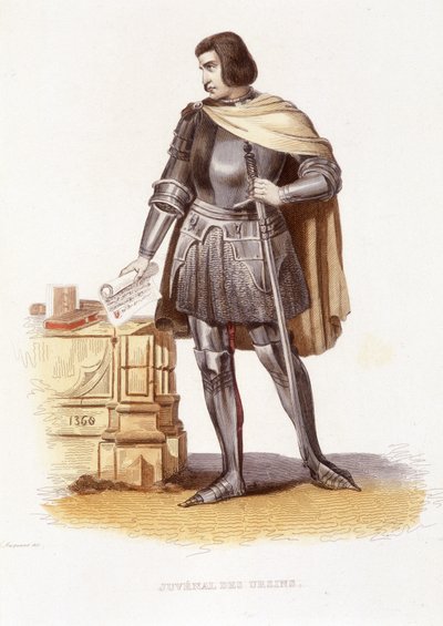 Jean Juvenal (nebo Jouvenel) des Ursins (1360 - 1431), francouzský soudce - v „Le Plutarque francais“ Ed. Mennechet od Unknown artist
