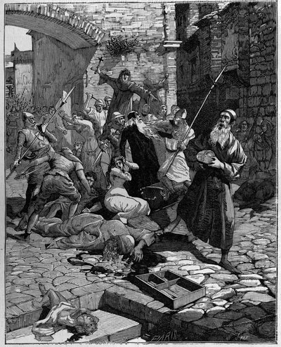 Židé se zbavili majetku a ve 13. století lovili z Francie. od Unknown artist