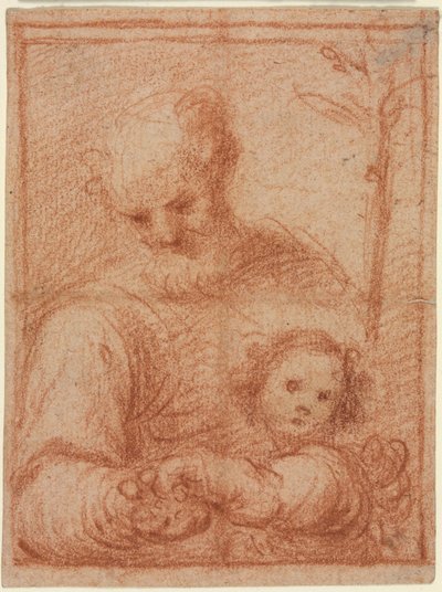 Josef a dítě (recto) od Unknown artist