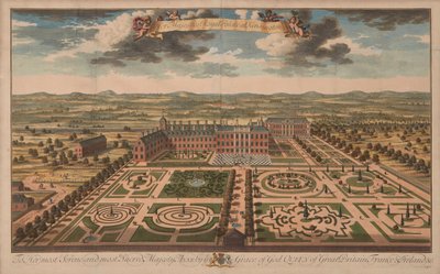 Kensingtonský palác, kolem 1707-14 (tisk) od Unknown artist