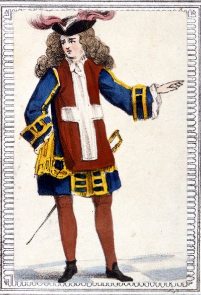 Maltézský rytíř. Gravírování sd. 18. století. od Unknown artist