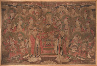 Kšitigarbha Bódhisattva se shromážděním od Unknown artist