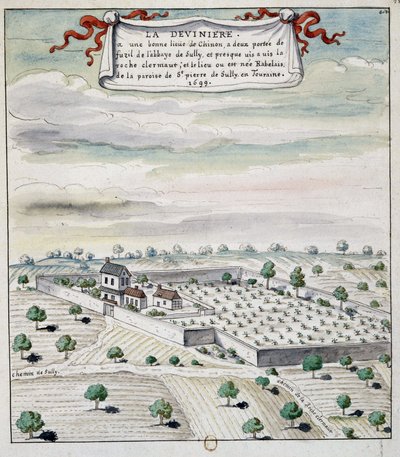 La Devinière (1699), rodiště Rabelais od Unknown artist
