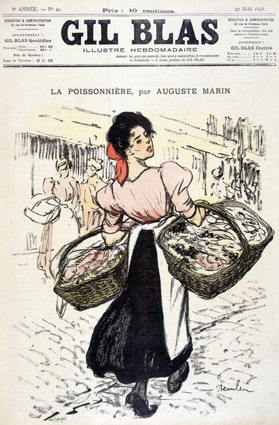 La fishonnière od Auguste Marina. V "" Gil Blas"", dne 27.05.1898. od Unknown artist