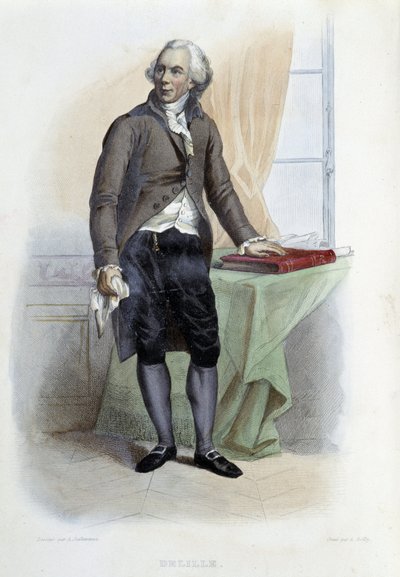 Otec Jacques Delille - ve „Francouzském Plutarchovi“, Ed. Mennechet, Paříž od Unknown artist