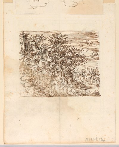 Krajina; verso: Groteskní design od Unknown artist