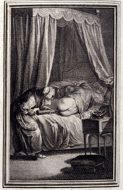 Lék - v „“ Příběhy a povídky ve verších““ od Jean La Fontaine. 1762. od Unknown artist