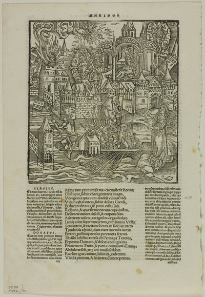 List z opery od Virgilia (podle Štrasburského Virgilia, 1502), deska 90 z dřevořezů z knih XVI. století od Unknown artist