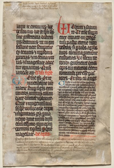 List z misálu: Text (verze) od Unknown artist