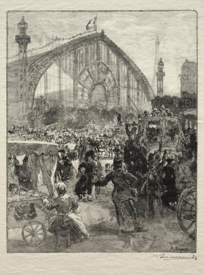 Odchod z výstavy 1889 od Unknown artist