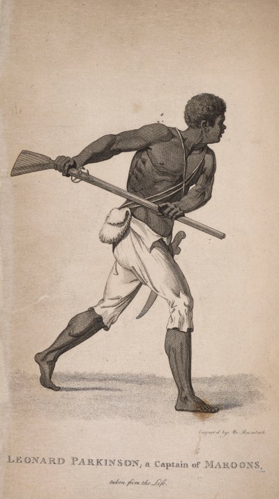 Leonard Parkinson, kapitán Maroons. od Unknown artist