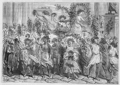 Les feetes de Bacchus (Bacco) à Athenes (starověké Řecko) - v „“ Les merveilles de l