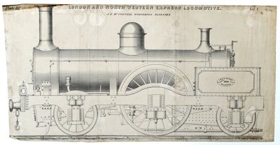 London and North Western Express Locomotive plate 112 od Unknown artist