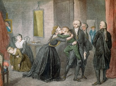 Louis XVII byl oddělen od své matky Marie Antoinetty 3. července od Unknown artist