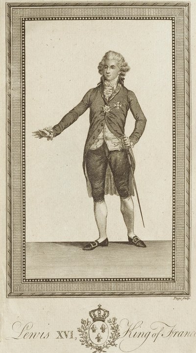 Ludvík XVI, francouzský král od Unknown artist