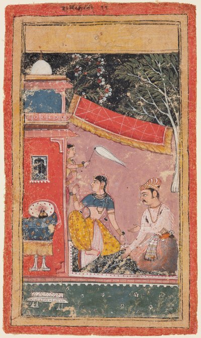 Milenci na té terase: Ramakali Ragini z Hindy, z toho Bandi Ragamala od Unknown artist