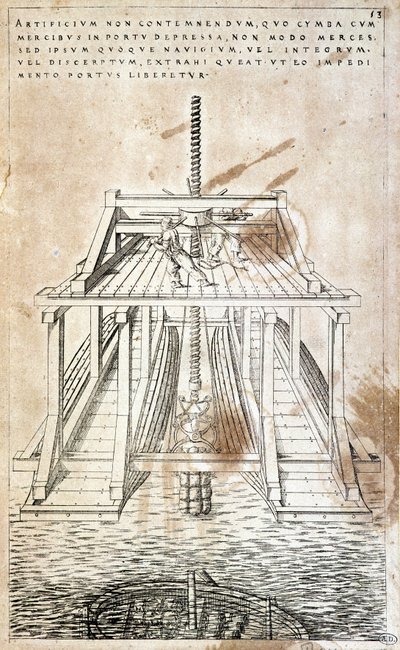 Stroj na vyzvedávání zboží z vraku od Unknown artist