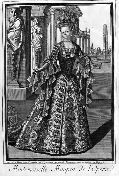 Mademoiselle Maupin (1670-1707), francouzská zpěvačka. od Unknown artist