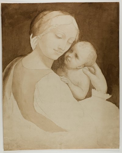 Madona s dítětem (recto) a fragment torza ženy (verso) od Unknown artist