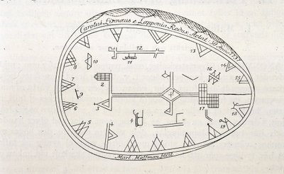 Kouzelný buben šamanů v Laponsku, ilustrace knihy o Linnině cestě od Unknown artist