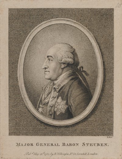 Generálmajor Baron Steuben (lept) od Unknown artist