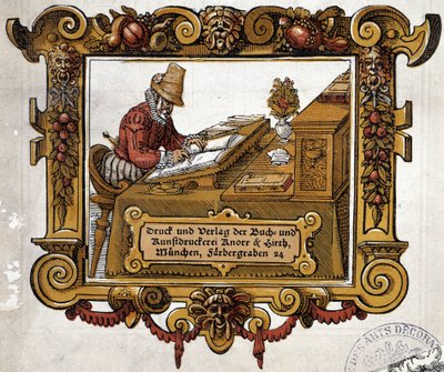 Muž ve svém psaní od Unknown artist