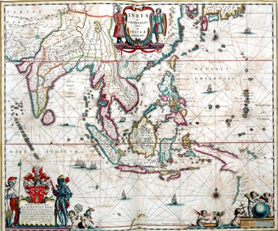 Mapa Asie z atlasu Blaeu od Unknown artist