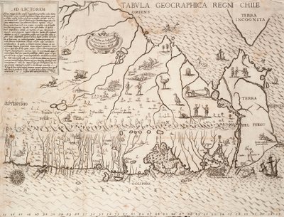 Mapa Chile sestavená jezuity od Unknown artist