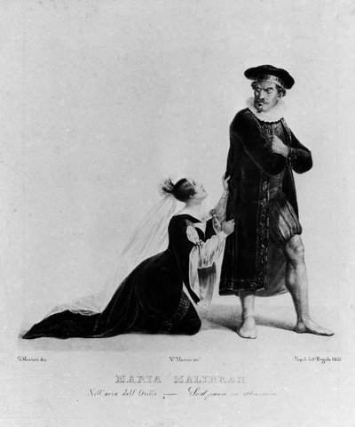 Maria Garcia nazvala zpěváka Malibran (1808-1836) dand "Otello" od Giuseppe Verdiho: "" Otče, když mě opustíš... "" od Unknown artist
