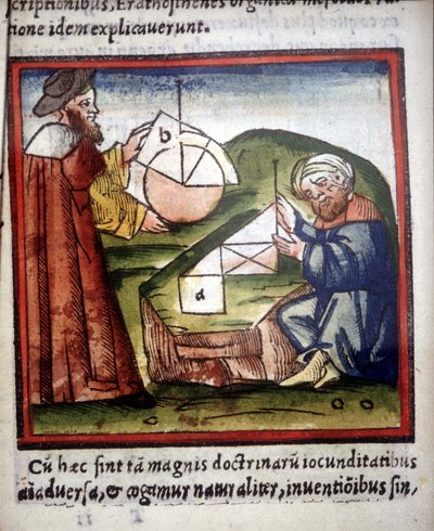 matematici. Rukopis 15. století. od Unknown artist