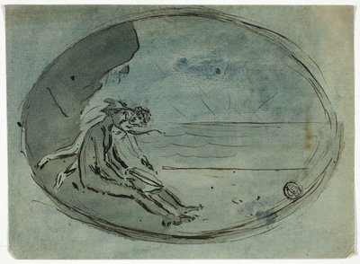 Merkur sledující západ slunce od Unknown artist