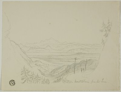 Mont Blanc z Jury od Unknown artist