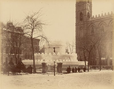 Montreal, Ledové bludiště před kostelem Notre-Dame od Unknown artist