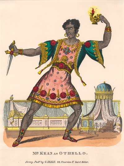 Pan Kean jako Othello od Unknown artist