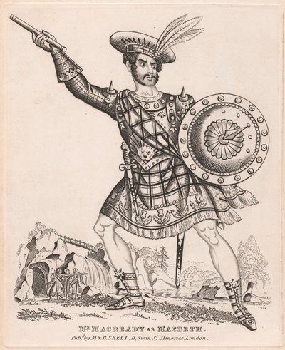 Pan Macready jako Macbeth od Unknown artist