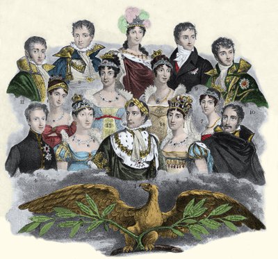 Napoleon Bonaparte a jeho rodina od Unknown artist
