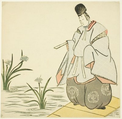 Narihira u mostu Yatsuhashi od Unknown artist