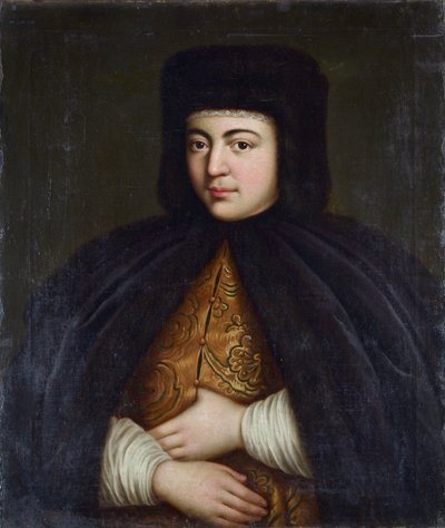 Natalia Kirillovna Narychkina - Portrét carevny Natalia Naryshkina (1651-1694), Anonym. Olej na plátně, druhá polovina 18. stol., Státní muzeum architektury, historie a umění, Vladimír od Unknown artist